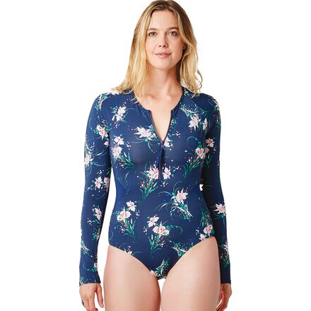 Carve Designs - All Day Long-Sleeve One-Piece Swimsuit - Women's - Bouquet
