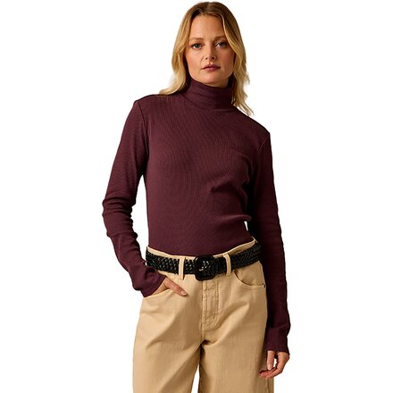 Denise Rib Turtleneck Top - Women's