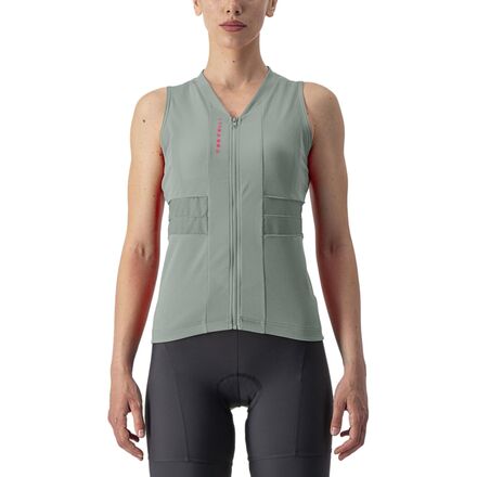Castelli - Anima 4 Sleeveless Jersey - Women's - Defender Green/Persian Red