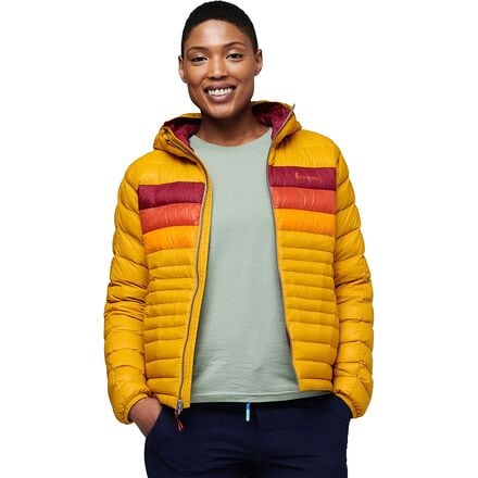 Cotopaxi - Fuego Hooded Down Jacket - Women's - Amber Stripes