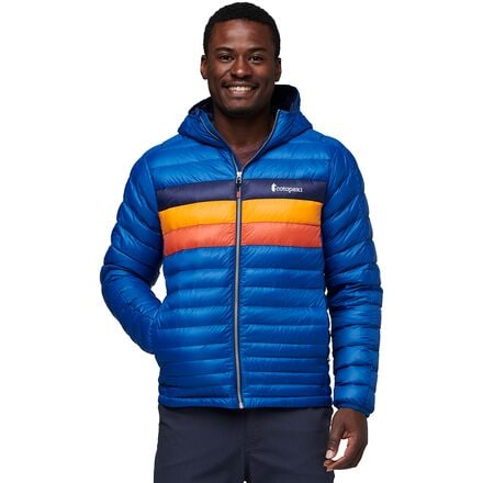 Cotopaxi - Fuego Hooded Down Jacket - Men's - Pacific Stripes