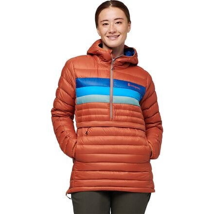 Cotopaxi - Fuego Down Hooded Pullover - Women's - Spice Stripes