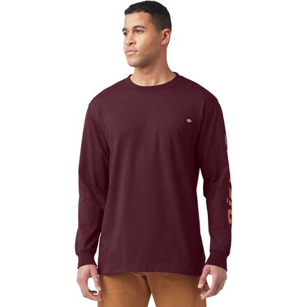 Dickies - Heavyweight Wordmark Long-Sleeve T-Shirt - Men's - Burgundy