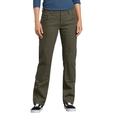 Dickies - Double Front Duck Carpenter Pant - Women's - Rinsed Moss Green