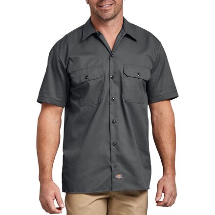 Dickies - Twill Short-Sleeve Work Shirt - Men's - Charcoal