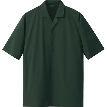 Descente - Untrimmed Half-Sleeve Open Collar Shirt - Men's - Darkish Green