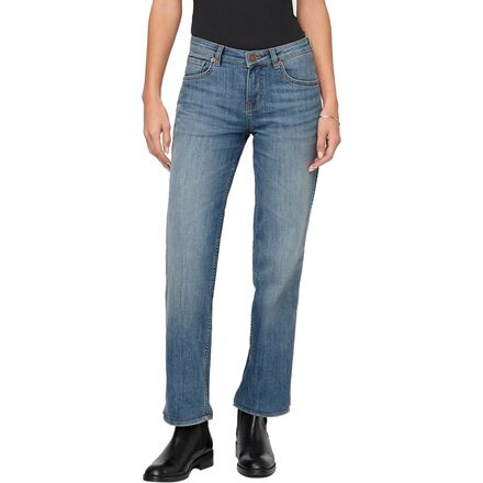 Performance Denim Mid Rise Straight Pant - Women's