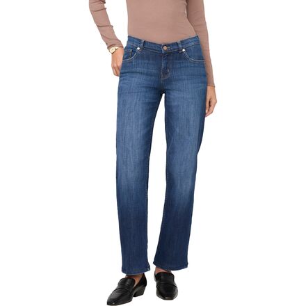 Performance Denim Mid Rise Straight Pant - Women's