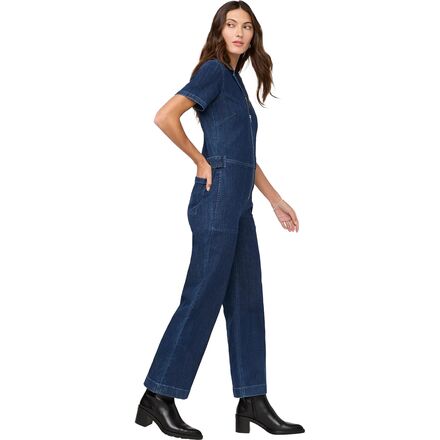 DU/ER - Performance Denim Short Sleeve Jumpsuit - Women's