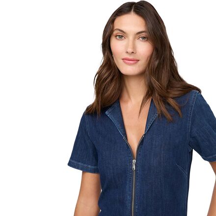 DU/ER - Performance Denim Short Sleeve Jumpsuit - Women's