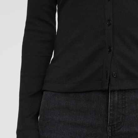 DU/ER - Ribbed Pima Fitted Button Down Top - Women's