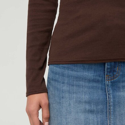 DU/ER - Ribbed Pima Long-Sleeve Henley Top - Women's