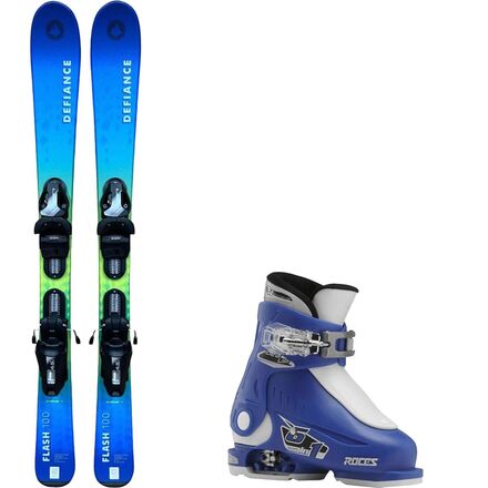 Flash Junior Blue Ski Package+Roce Adjustable Ski Boots 2025
