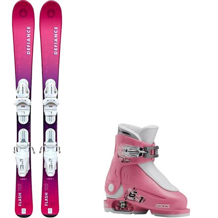 Flash Junior Pink Ski Package+Roce Adjustable Ski Boots 2025