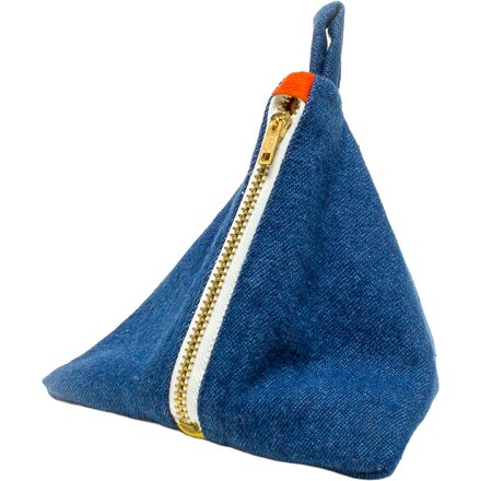Denim Pyramid Pouch