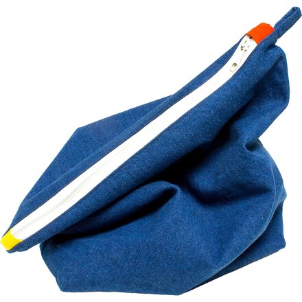 Denim Zippered Sweater Sized Project Bag