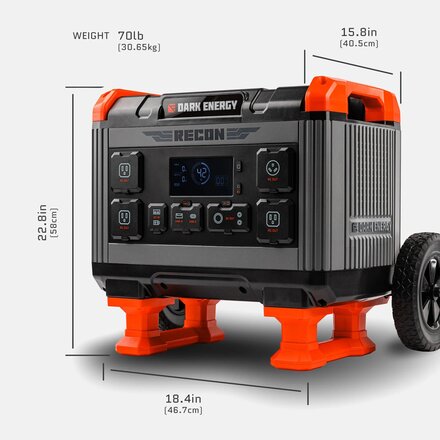Dark Energy - Recon 2000 Solar Generator 2016Wh, Aluminum Shell