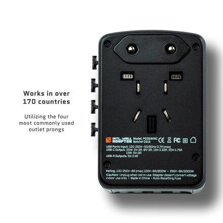 Dark Energy - PD-enabled 35W International AC adapter