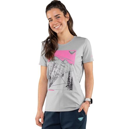 Dynafit - Artist Series DriRelease T-Shirt - Women's - Alloy/Ski Traces Uphill