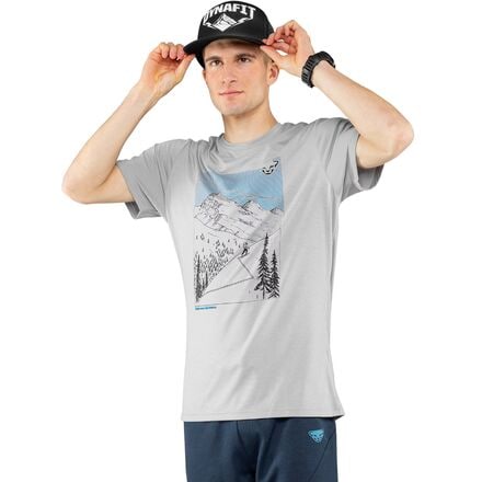 Dynafit - Artist Series Drirelease T-shirt - Men's - Alloy/Ski Traces Uphill