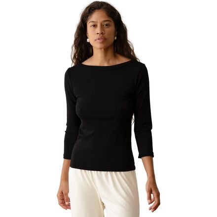 The Baby Rib Boat Neck Long-Sleeve Top - Women's