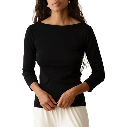 Donni - The Baby Rib Boat Neck Long-Sleeve Top - Women's