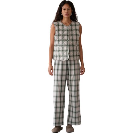 Donni - The Quilted Plaid Flannel Vest - Women's