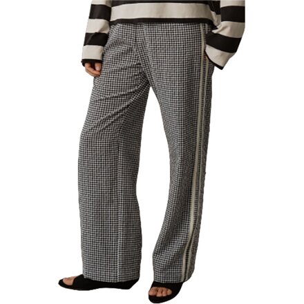 The Cotton Gingham Stripe Crop Pant - Women's