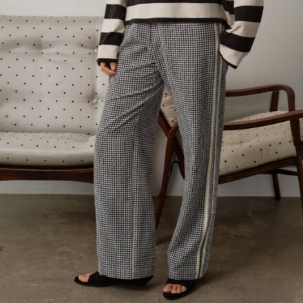 Donni - The Cotton Gingham Stripe Crop Pant - Women's