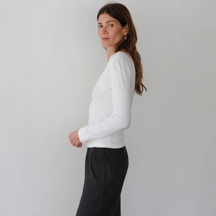 Donni - The Pointelle Long-Sleeve Top - Women's