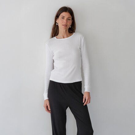 Donni - The Pointelle Long-Sleeve Top - Women's
