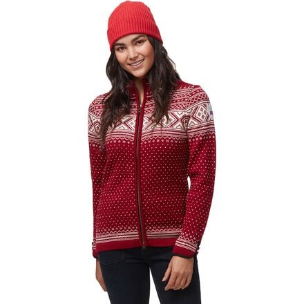 Dale of Norway - Valle Sweater - Women's - Red Rose/Off White