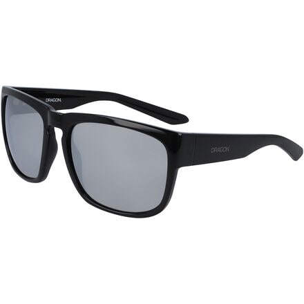 Dragon - Rune XL Ion Sunglasses - Shiny Black/Silver Ion