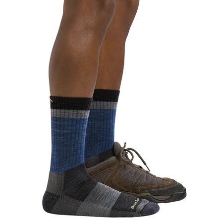 Darn Tough - Heady Stripe Micro Crew Light Cushion Sock - Men's