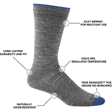 Darn Tough - Solid Crew Lightweight Sock