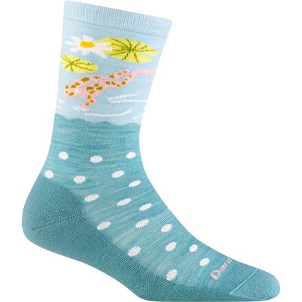 Darn Tough - Wild Life Crew Lightweight + Cushion Sock - Women's - Aqua