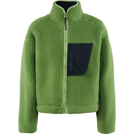 Cropped Wool Pile Fleece Jacket - Women's