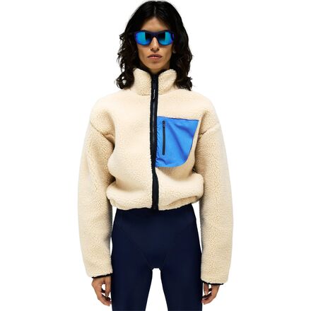 Cropped Wool Pile Fleece Jacket - Women's