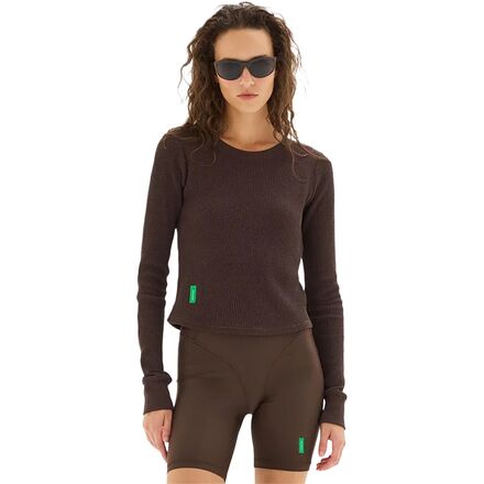 Fitted Long-Sleeve Waffle T-Shirt - Women's