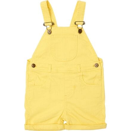 Dotty Dungarees - Sunshine Yellow Short Overalls - Toddlers'