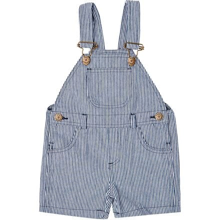 Dotty Dungarees - Otto Stripe Short Overalls - Toddlers' - Blue stripe