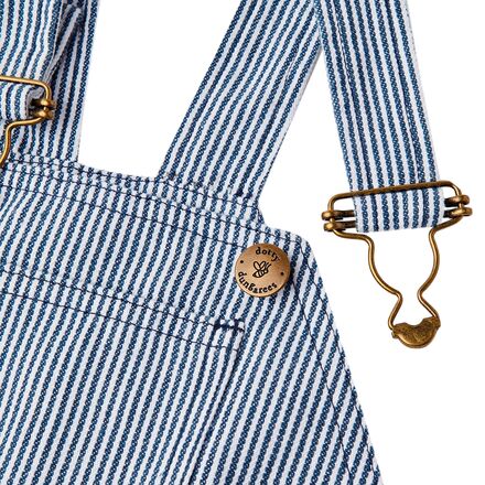 Dotty Dungarees - Otto Stripe Short Overalls - Toddlers'