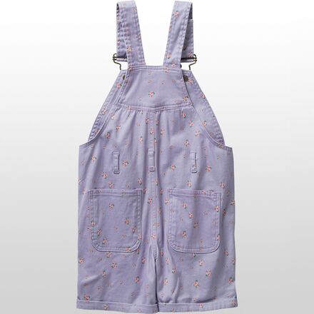 Dotty Dungarees - Floral Lilac Short Overalls - Kids'