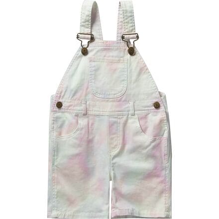Dotty Dungarees - Tie Dye Rainbow Short Overalls - Toddlers' - Rainbow