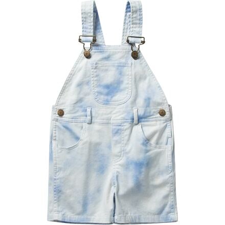 Dotty Dungarees - Tie Dye Blue Short Overalls - Toddlers' - Blue