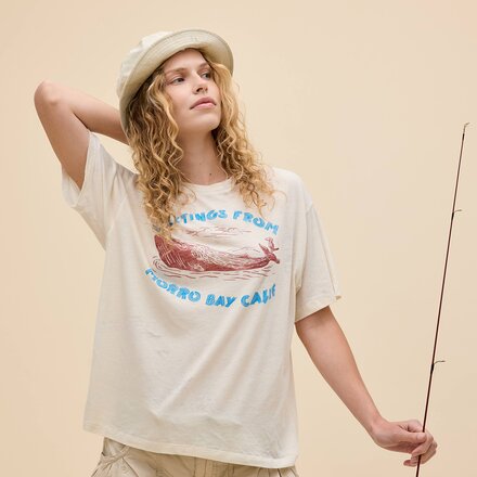 DAYDREAMER - Greetings From Morro Bay Burnout Boyfriend T-Shirt - Women's