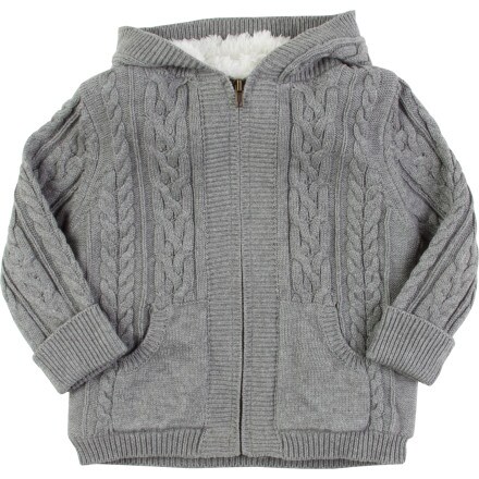 Egg - Cable Faux Fur Cardigan - Toddler Boys'
