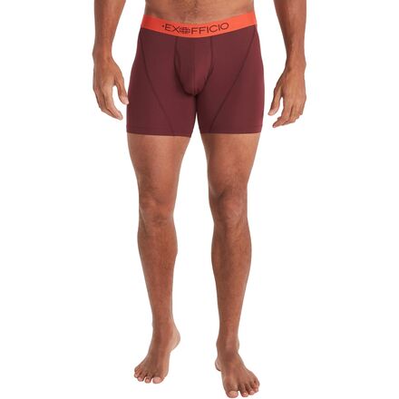 ExOfficio Give-N-Go 2.0 Sport Mesh 6" Boxer Briefs - Steel Onyx/Black - Men's Nylon Spandex