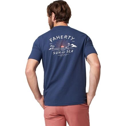 Faherty - Graphic Sun And Sea T-Shirt - Men's - Blue Nights