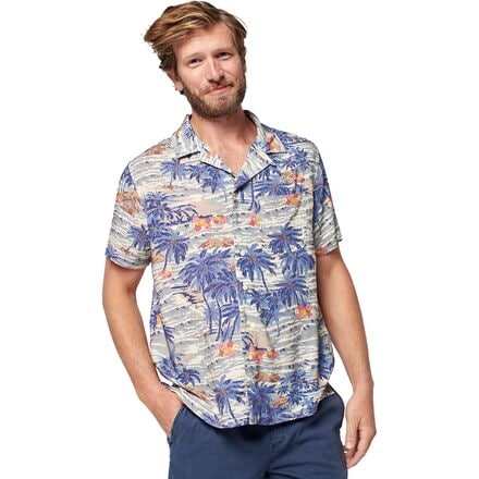 Faherty - Kona Camp Short-Sleeve Shirt - Men's - South Pacific Swell